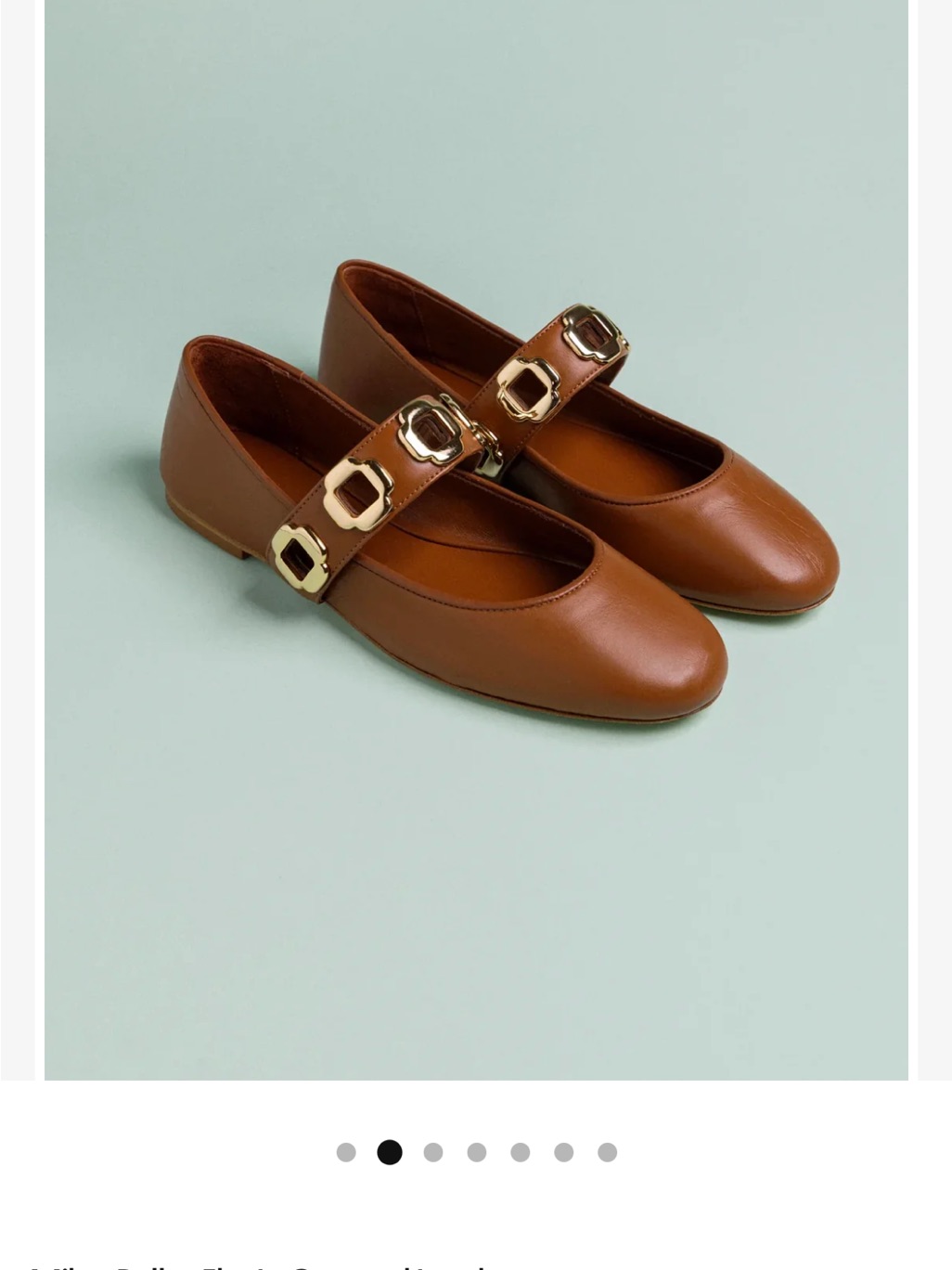 Larroude Milan Ballet Flat In Carmel, 7.5, Nwt